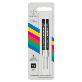 Wkłady do długopisów Parker Quinkflow czarny (M) 2 sztuki blister 2166543
