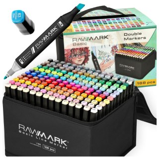 Markery alkoholowe Rawmark Basic 168 szt + kolorowanka