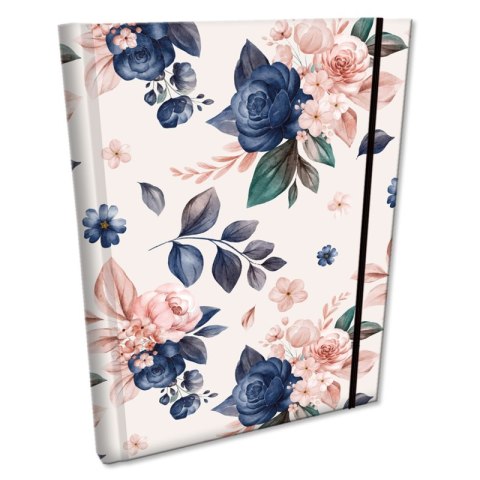 Notes B6 kratka z gumką Soft Touch Niebieskie Róże Notes B6 kratka z gumką Soft Touch Niebieskie Róże