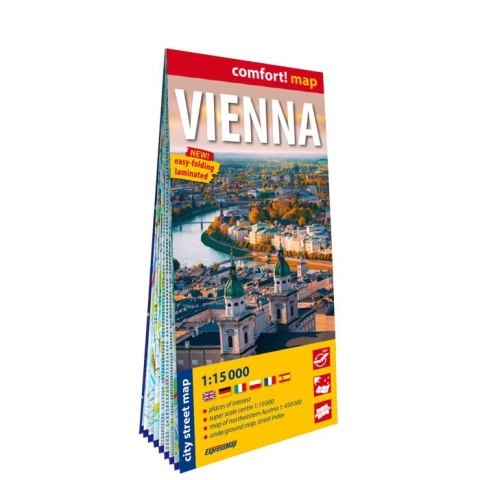 Vienna city street map 1:15 000 laminat 2025 Vienna city street map 1:15 000 laminat 2025