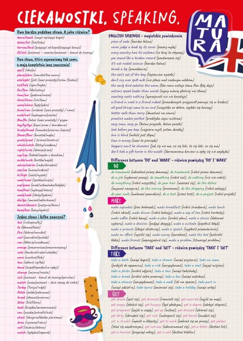 Dwustronna plansza A4 Angielski Ciekawostki speaking writing Dwustronna plansza A4 Angielski Ciekawostki speaking writing