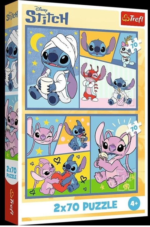 Puzzle 2x70 Ze Stitchem nie ma nudy Disney Lilo&Stitch 34444