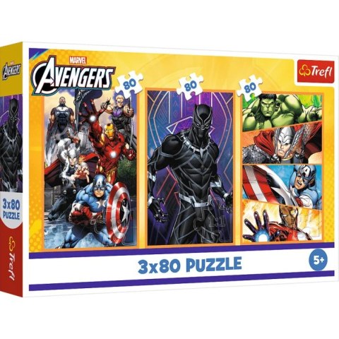 Puzzle 3x80 Dni pełne akcji MARVEL THE AVENGERS34883 Puzzle 3x80 Dni pełne akcji MARVEL THE AVENGERS34883