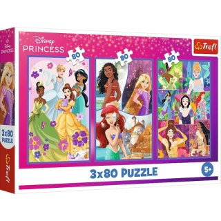 Puzzle 3x80 Księżniczki przyjaciółki 34884