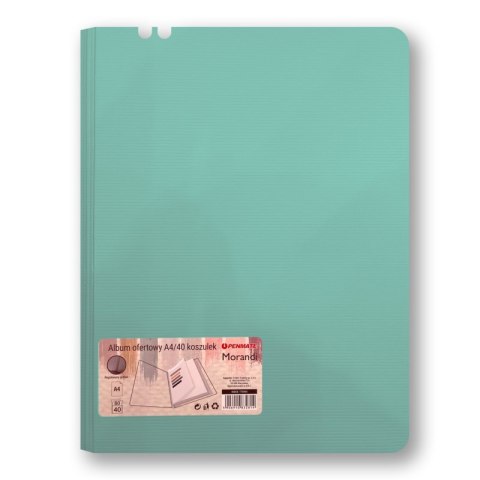 Album A4 ofertowy PENMATE Morandi 40 koszulek niebiesko zielony Album A4 ofertowy PENMATE Morandi 40 koszulek niebiesko zielony