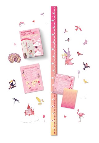 Miarka wzrostu zdrapka dla dziewczynek magiczna przygoda