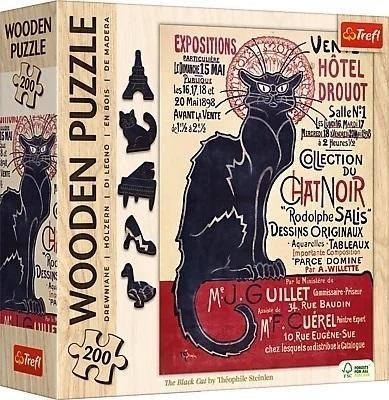 Puzzle 200 Drewniane Czarny Kot 20254 Puzzle 200 Drewniane Czarny Kot 20254