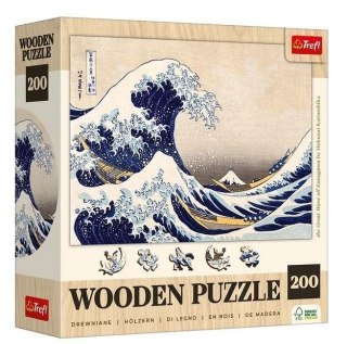 Puzzle 200 Drewniane Wielka Fala w Kanagawie 20250