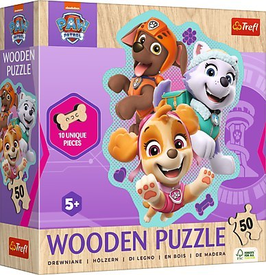 Puzzle 50 Drewniane Konturowe Wesoła gromadka piesków PAW Patrol 20258 Puzzle 50 Drewniane Konturowe Wesoła gromadka piesków PAW Patrol 20258