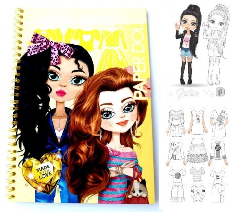 Wycinanki kolorowanki Lalki żółte