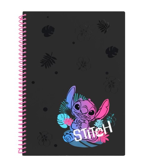 Kołobrulion A4 Disney Black Stitch plastikowa spirala 100 kartek wzór 2 Kołobrulion A4 Disney Black Stitch plastikowa spirala 100 kartek wzór 2