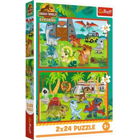 Puzzle 2x24 Małe dinozaury Universal Jurassic World 34437 Puzzle 2x24 Małe dinozaury Universal Jurassic World 34437