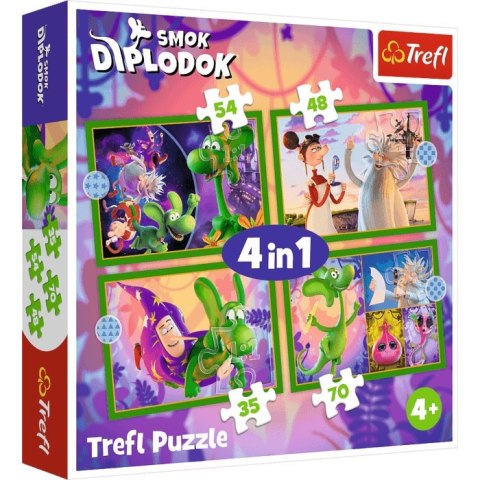 Puzzle 4w1 Świat Smoka Diplodoka 34663 Puzzle 4w1 Świat Smoka Diplodoka 34663