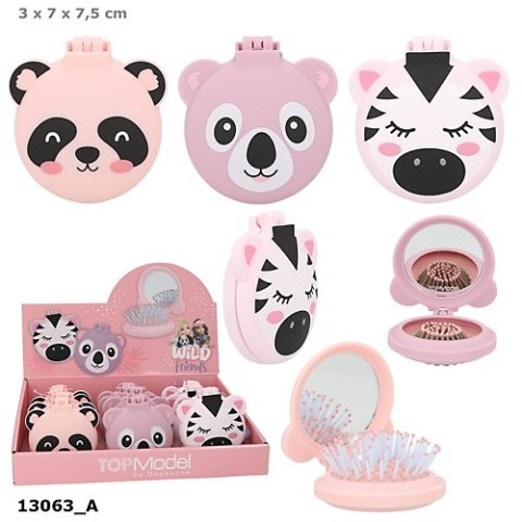 Szczotka do włosów z lusterkiem Top Model 1szt.mix 13063A