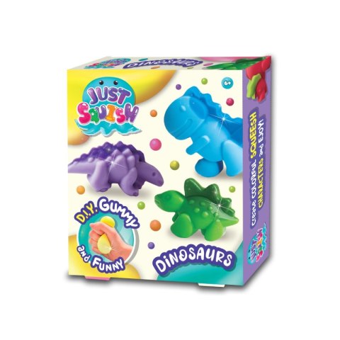 Zestaw kreatywny Strigo Just Squish stwórz swoje żelowe figurki Dinozaury Zestaw kreatywny Strigo Just Squish stwórz swoje żelowe figurki Dinozaury