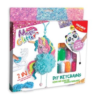 Zestaw kreatywny Strigo Magic Glitter stwórz swoje breloczki 3D Panda i Unicor
