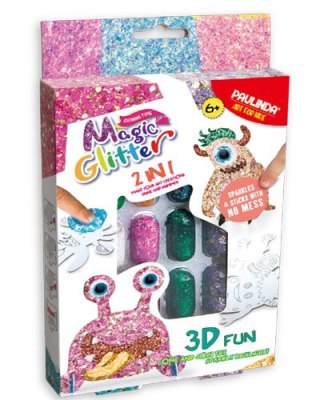 Zestaw kreatywny Strigo Magic Glitter stwórz swojego stworka 3D