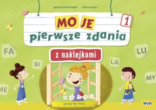 Moje pierwsze zdania z naklejkami wielokrotnego użytku zeszyt 1