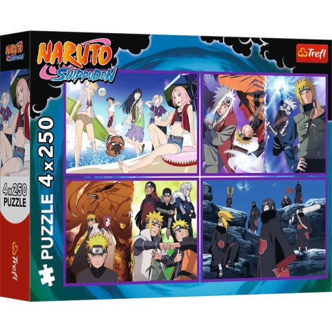 Puzzle 4x250 Przygody Naruto Uzumaki 13339 Puzzle 4x250 Przygody Naruto Uzumaki 13339