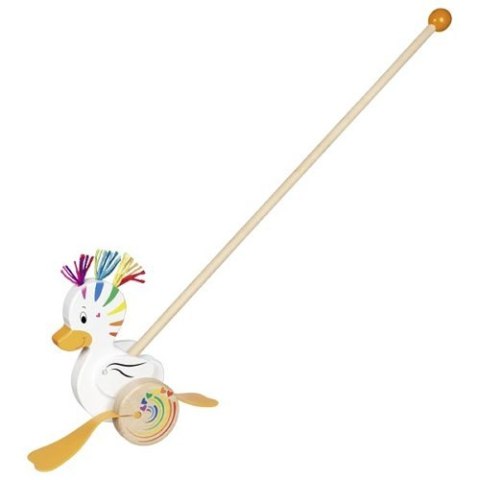 Drewniana kaczka Lou na patyku Goki