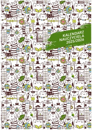 Kalendarz nauczyciela 2025/2026 A5T PCV bezbarwny KOTY