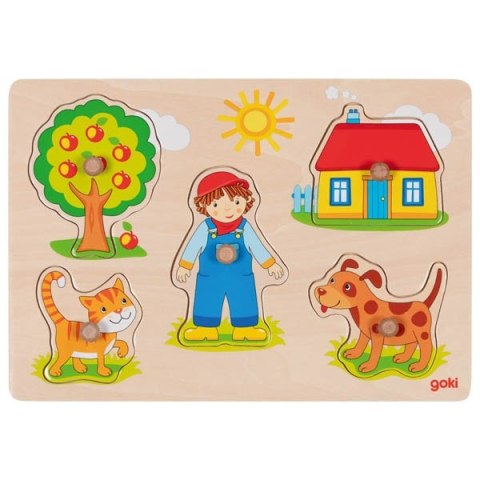 Puzzle z uchwytami Kot pies i inne zwierzęta Goki