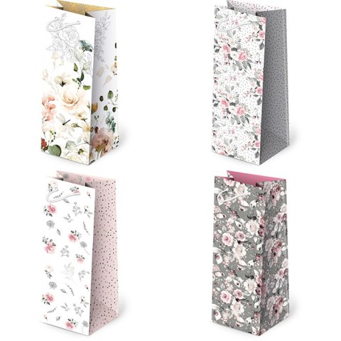 Torebki ozdobne AL2-106 Kwiaty mat 10 sztuk Torebki ozdobne AL2-106 Kwiaty mat 10 sztuk