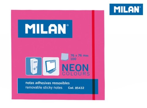 Karteczki Milan samoprzylepne 76x76 neon różowe Karteczki Milan samoprzylepne 76x76 neon różowe
