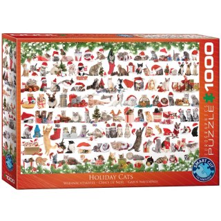 Puzzle 1000 Holiday Cats 6000-0940