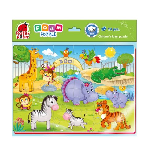 Puzzle A4 piankowe Śmieszne obrazki ZOO RK6020-06