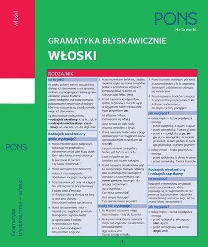 Błyskawicznie gramatyka włoska PONS Błyskawicznie gramatyka włoska PONS