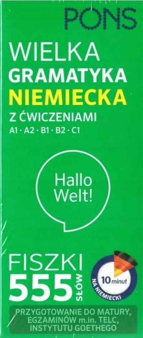 FISZKI 555 Wielka gramatyka Niemiecka z ćw. A1/C1 W.2 PONS FISZKI 555 Wielka gramatyka Niemiecka z ćw. A1/C1 W.2 PONS