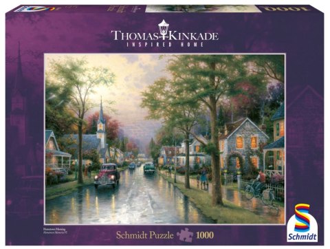 Puzzle 1000 PQ T. Kinkade Poranek w rodzinnym mieście 103423