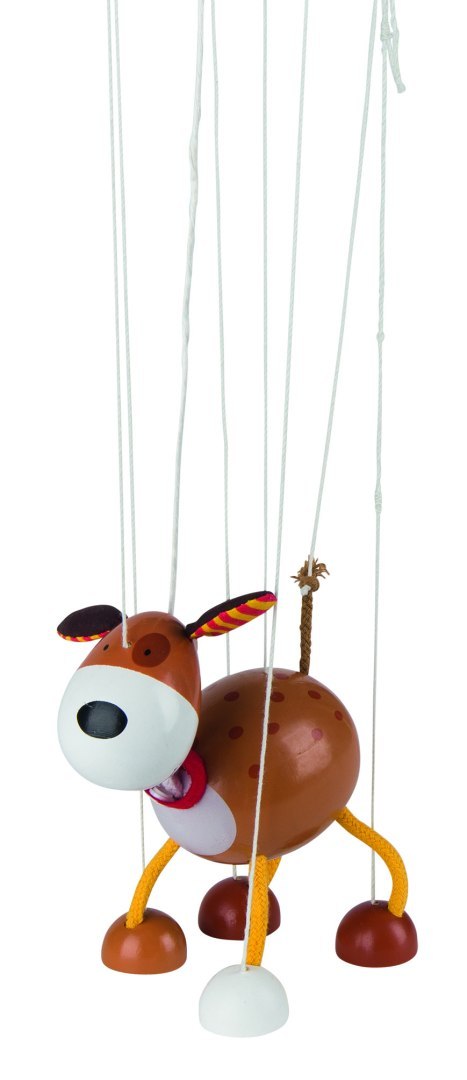 Drewniana marionetka Pies