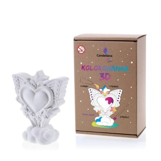 Kolorowanka 3D Moon Heart