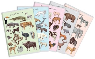 Paczka Zeszyt A5 16k kratka Top PP animals pakiet 10 sztuk