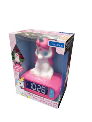Budzik cyfrowy z lampką nocną Jednorożec i efektami dźwiękowymi RL800UNI