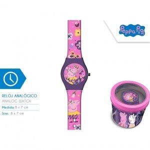 Zegarek analogowy Peppa Pig w metalowym opakowaniu PP17021M