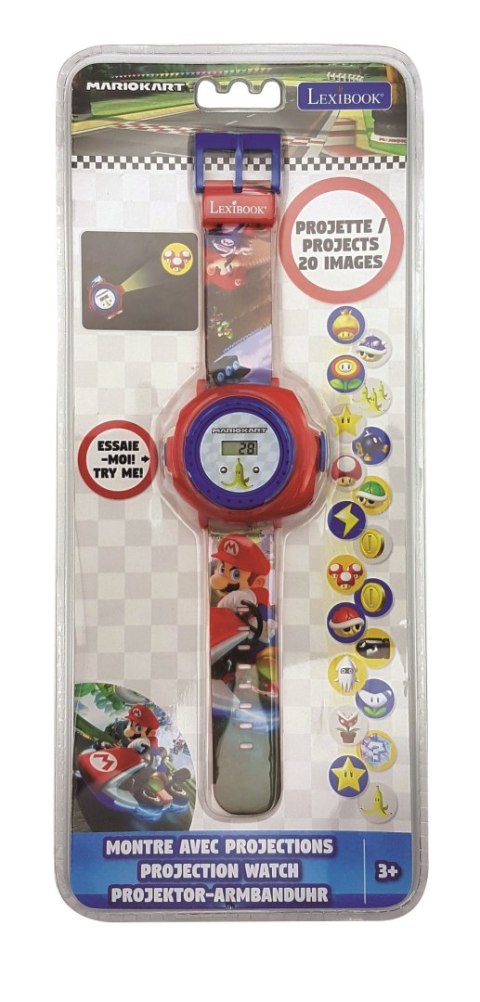 Zegarek projektor Mario Kart z 20 obrazami do wyświetlenia DMW050NI Zegarek projektor Mario Kart z 20 obrazami do wyświetlenia DMW050NI