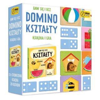 Baw się i ucz Domino Kształty Gra i książka