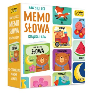 Baw się i ucz Memo Słowa Gra i książka