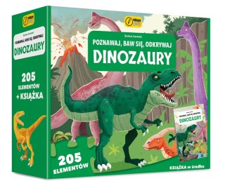 Książka i puzzle Poznawaj, baw się, odkrywaj Dinozaury 205 elementów