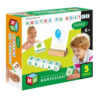 Montessori zabawka edukacyjna kostka po kostce pisanie 5 kostek