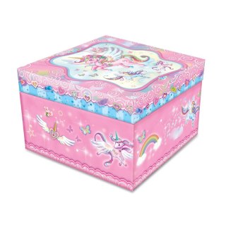 Szkatułka z pozytywką kwadrat Jednorożec