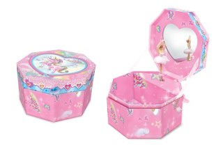 Szkatułka z pozytywką ośmiokątna Jednorożec