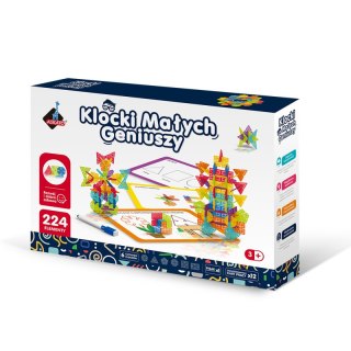 Klocki małych geniuszy geometryczne śnieżynki 224 elementy