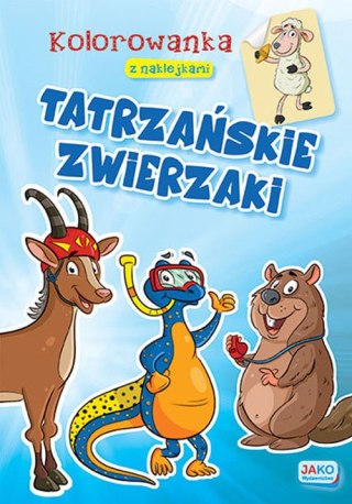 Kolorowanka z naklejkami Tatrzańskie zwierzaki