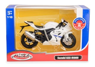 MSZ Motocykl Suzuki GSX-R1000 biały w skali 1:18