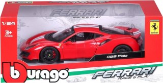 BBURAGO MODEL FERRARI 488 PISTA RED STRIPE 1:24