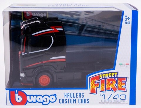 BBURAGO MODEL HAULERS CUSTOM CABS SCANIA 770 S GLOSS BLACK 1:43